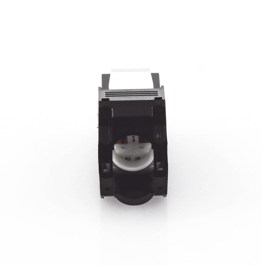 Módulo Jack Keystone Cat5e (Toolless), con Terminación en Ángulo 180 - Color Negro, Compatible con Faceplate y Patchpanel Linkedpro