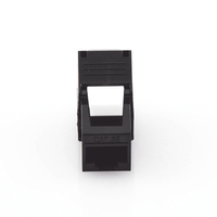 Módulo Jack Keystone Cat5e (Toolless), con Terminación en Ángulo 180 - Color Negro, Compatible con Faceplate y Patchpanel Linkedpro