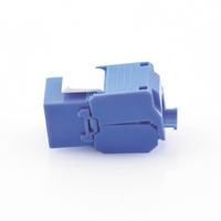 Módulo Jack Keystone Cat5e (Toolless), con Terminación en Ángulo 180 - Color Azul, Compatible con Faceplate y Patchpanel Linkedpro