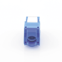 Módulo Jack Keystone Cat5e (Toolless), con Terminación en Ángulo 180 - Color Azul, Compatible con Faceplate y Patchpanel Linkedpro