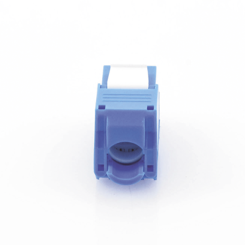 Módulo Jack Keystone Cat5e (Toolless), con Terminación en Ángulo 180 - Color Azul, Compatible con Faceplate y Patchpanel Linkedpro