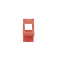 Módulo Jack Keystone Cat5e (Toolless), con Terminación en Ángulo 180 - Color Rojo, Compatible con Faceplate y Patchpanel Linkedpro
