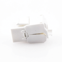 Módulo Jack Keystone Cat5e (Toolless), con Terminación en Ángulo 180 - Color Blanco, Compatible con Faceplate y Patchpanel Linkedpro