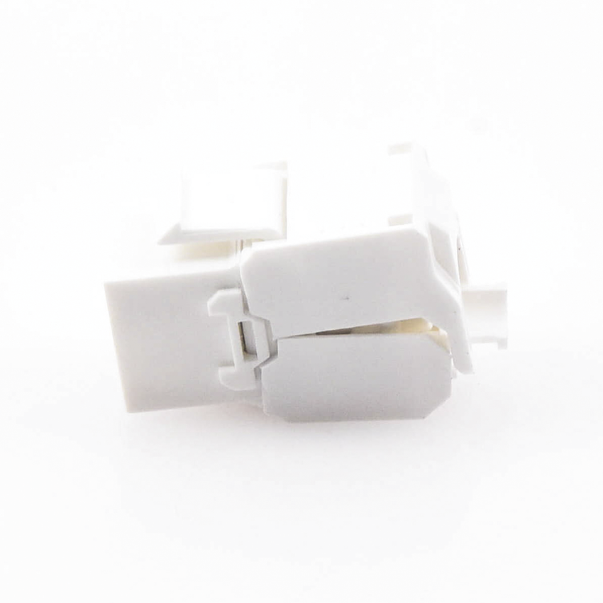 Módulo Jack Keystone Cat5e (Toolless), con Terminación en Ángulo 180 - Color Blanco, Compatible con Faceplate y Patchpanel Linkedpro