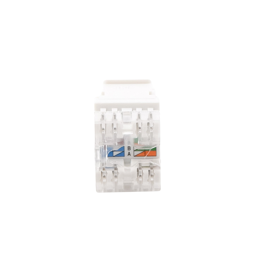 Módulo Jack Keystone Cat5e con Terminación en Ángulo 180 - Color Blanco
