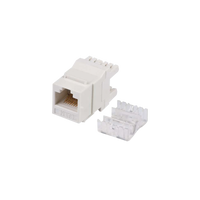 Módulo Jack Keystone Cat5e con terminación en ángulo 180 º  Color Blanco