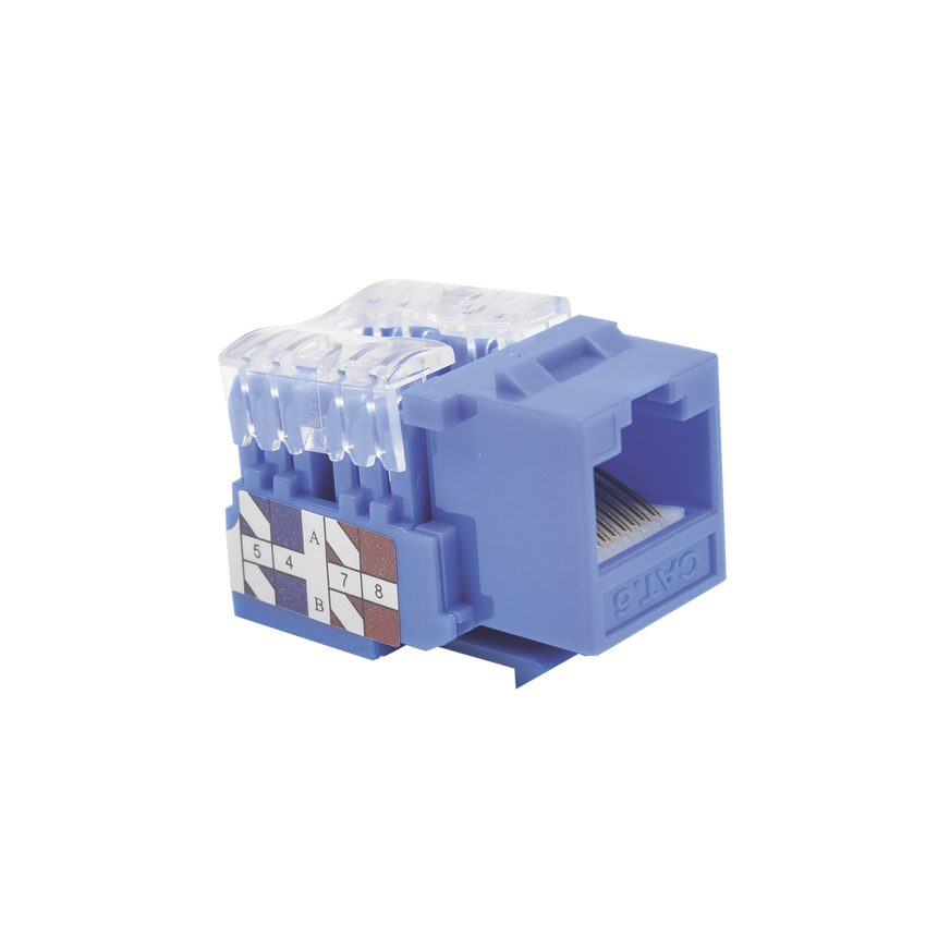 Módulo Jack 110 Cat6, Keystone para Faceplate - Color Azul