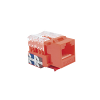 Módulo Jack Keystone Cat6 con Terminación 110 (Punchdown) para Faceplate - Color Rojo
