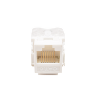 Módulo Jack Keystone Cat6 con Terminación 110 (Punchdown) para Faceplate - Color Blanco