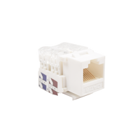 Módulo Jack Keystone Cat6 con Terminación 110 (Punchdown) para Faceplate - Color Blanco