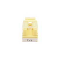 Módulo Jack Keystone Cat6 con Terminación 110 (Punchdown) para Faceplate - Color Amarillo