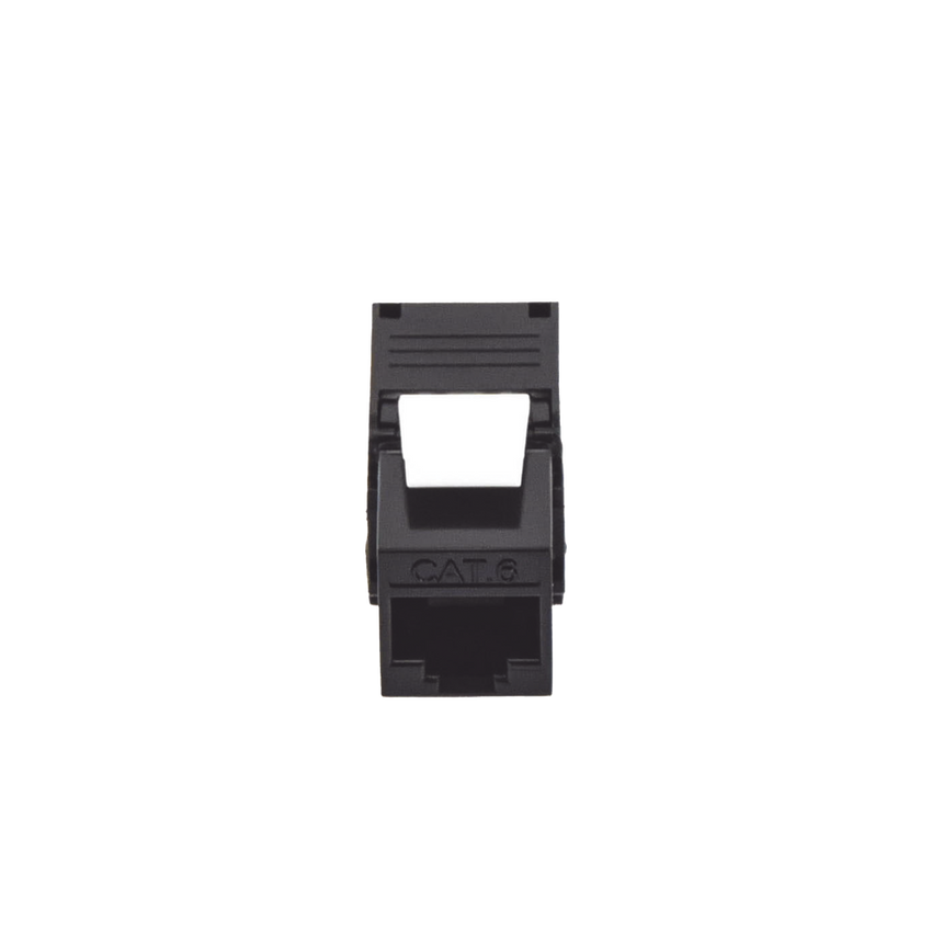 Módulo Jack Keystone Cat6 (Toolless), con Terminación en Ángulo 180 - Color Negro, Compatible con Faceplate y Patchpanel Linkedpro