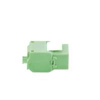 Módulo Jack Keystone Cat6 (Toolless), con Terminación en Ángulo 180 - Color Verde, Compatible con Faceplate y Patchpanel Linkedpro