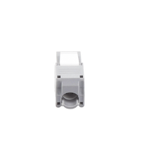 Módulo Jack Keystone Cat6 (Toolless), con Terminación en Ángulo 180 Grados Color Gris, Compatible con Faceplate y Patchpanel Linkedpro