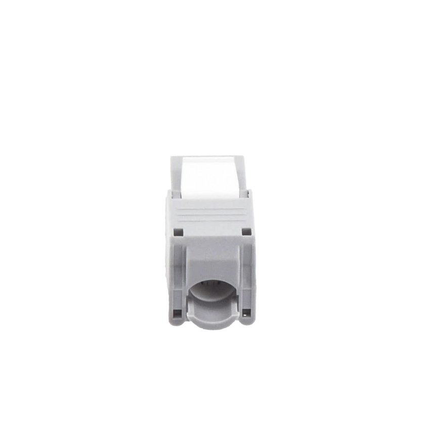 Módulo Jack Keystone Cat6 (Toolless), con Terminación en Ángulo 180 Grados Color Gris, Compatible con Faceplate y Patchpanel Linkedpro