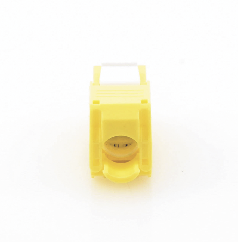 Módulo Jack Keystone Cat6 (Toolless), con Terminación en Ángulo 180 - Color Amarillo, Compatible con Faceplate y Patchpanel Linkedpro