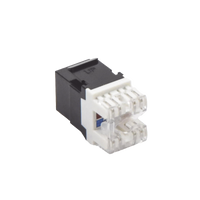 Módulo Jack Keystone Cat6 con terminación en ángulo 180 º  Color Negro