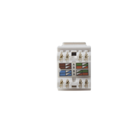 Módulo Jack Keystone Cat6 con Terminación 110 (Punchdown) Ángulo 180 - Color Blanco