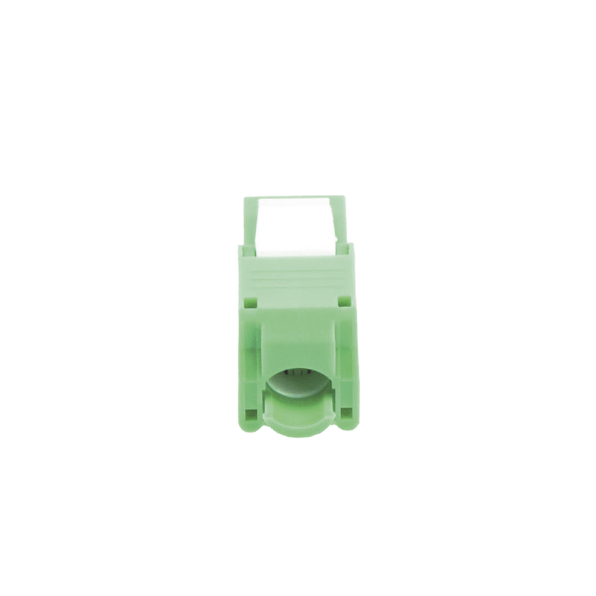 Módulo Jack Keystone Cat6A (Toolless), con Terminación en Ángulo 180 - Color Verde, Compatible con Faceplate y Patchpanel Linkedpro
