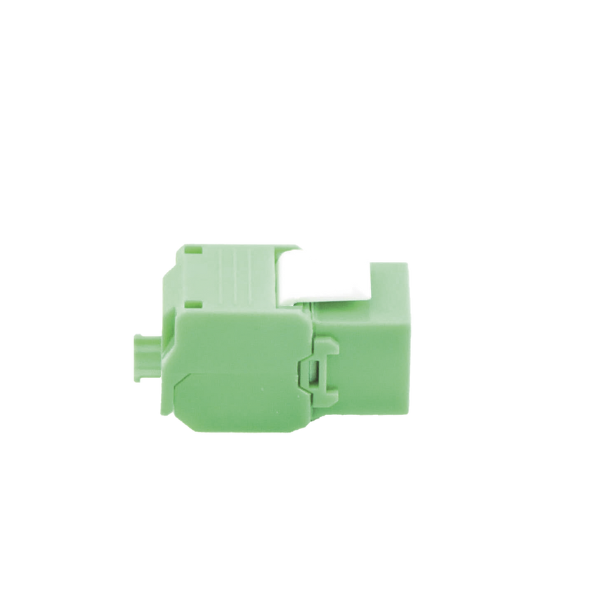 Módulo Jack Keystone Cat6A (Toolless), con Terminación en Ángulo 180 - Color Verde, Compatible con Faceplate y Patchpanel Linkedpro