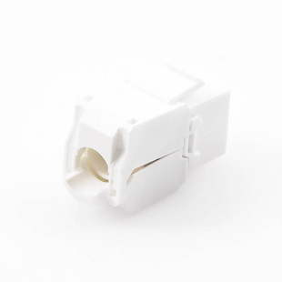 Módulo Jack Keystone Cat6A (Toolless), con Terminación en Ángulo 180 Grados Color Blanco, Compatible con Faceplate y Patchpanel Linkedpro
