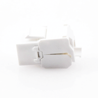 Módulo Jack Keystone Cat6A (Toolless), con Terminación en Ángulo 180 Grados Color Blanco, Compatible con Faceplate y Patchpanel Linkedpro