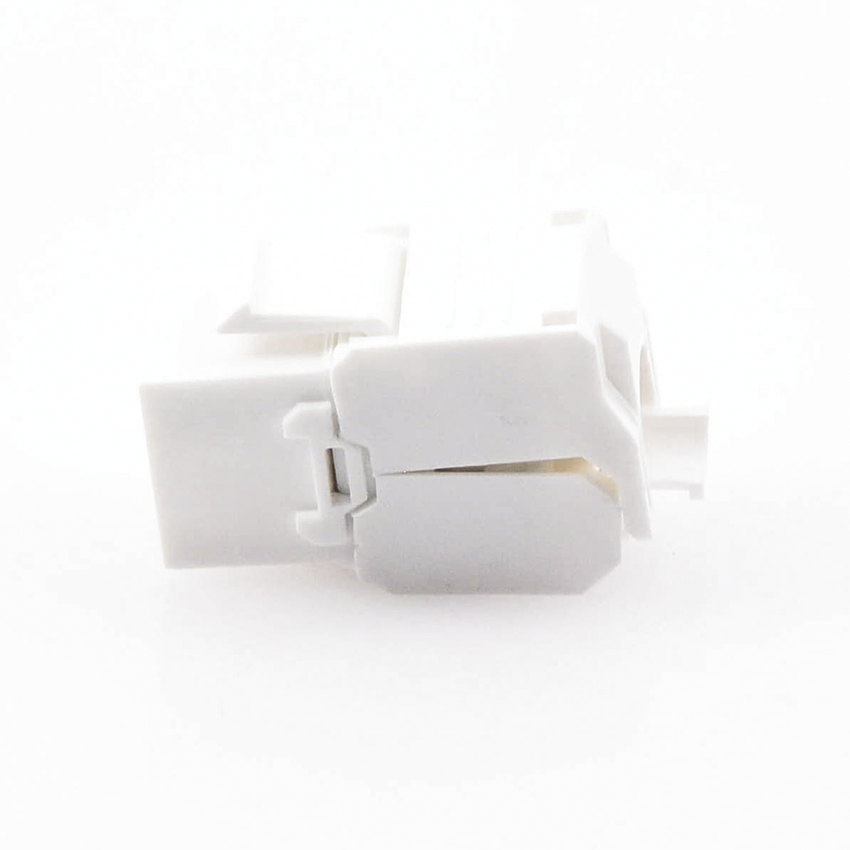 Módulo Jack Keystone Cat6A (Toolless), con Terminación en Ángulo 180 Grados Color Blanco, Compatible con Faceplate y Patchpanel Linkedpro