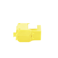 Módulo Jack Keystone Cat6A (Toolless), con Terminación en Ángulo 180 - Color Amarillo, Compatible con Faceplate y Patchpanel Linkedpro