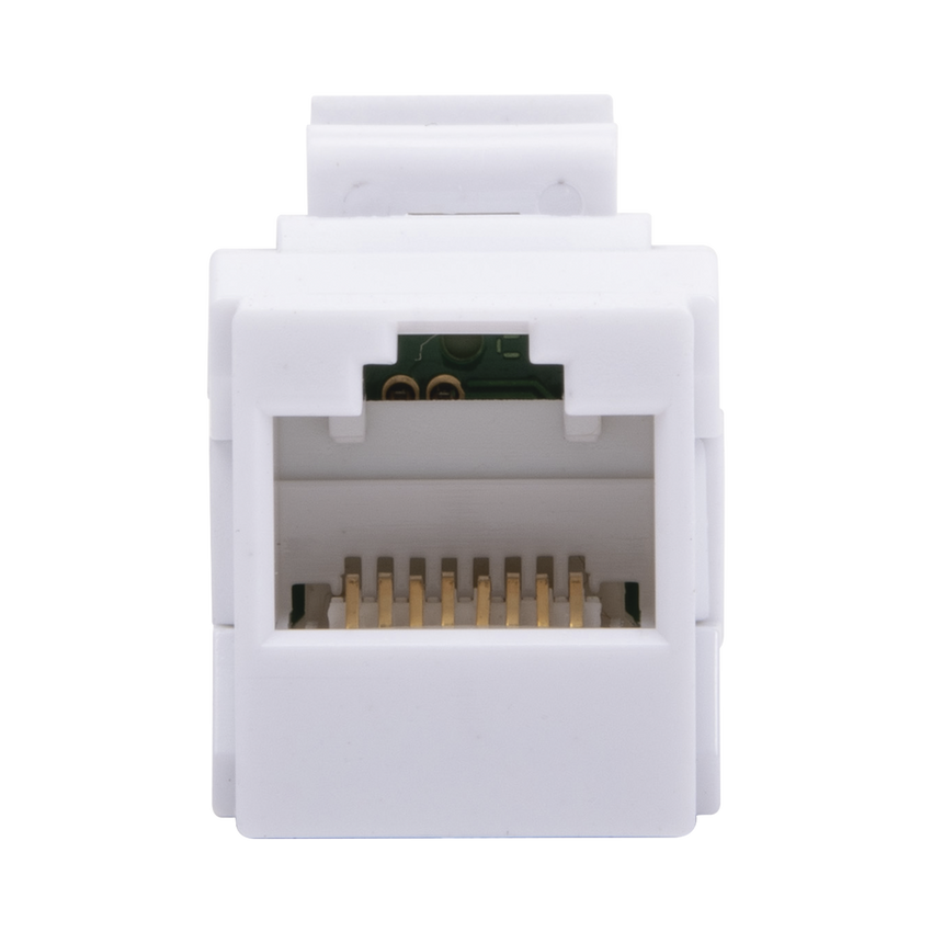 Acoplador UTP Cat6A Hembra RJ45 a RJ45 Hembra Color Blanco