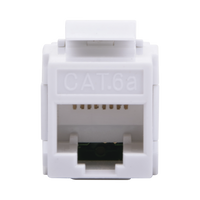 Acoplador UTP Cat6A Hembra RJ45 a RJ45 Hembra Color Blanco