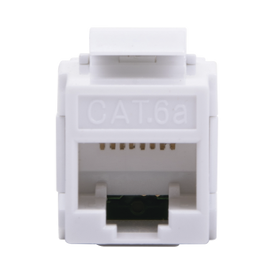 Acoplador UTP Cat6A Hembra RJ45 a RJ45 Hembra Color Blanco
