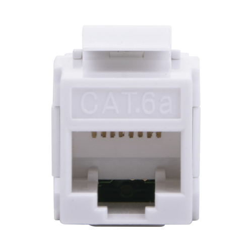 Acoplador UTP Cat6A Hembra RJ45 a RJ45 Hembra Color Blanco