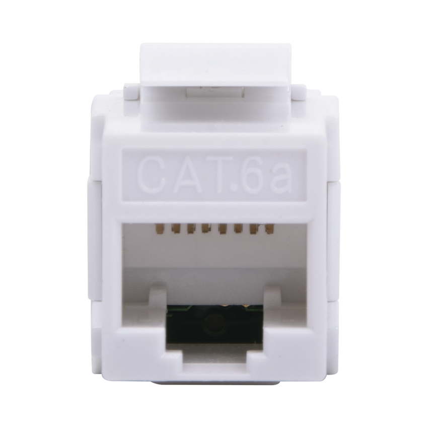 Acoplador UTP Cat6A Hembra RJ45 a RJ45 Hembra Color Blanco