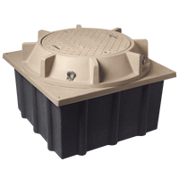 Registro Mini Manhole con tapa de concreto polimérico 4 ft x 4 ft x 2 ft, Resistencia 20 Toneladas, Uso Vehicular Pesado