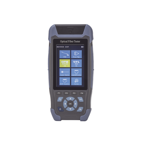Mini OTDR para Fibra Óptica Monomodo / Longitud de Onda 1310nm y 1550nm / Función VFL 10mW / Función OPM / Mapeo de Cables de Red RJ45 / Recargable / Distancia de prueba hasta 64 km