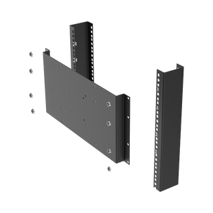 Montaje para Monitor VESA 75x75 hasta 200x200. Compatible con rack 19" 5U.