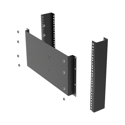 Montaje para Monitor VESA 75x75 hasta 200x200. Compatible con rack 19" 5U.