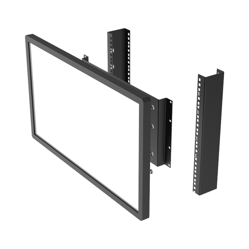 Montaje para Monitor VESA 75x75 hasta 200x200. Compatible con rack 19" 5U.