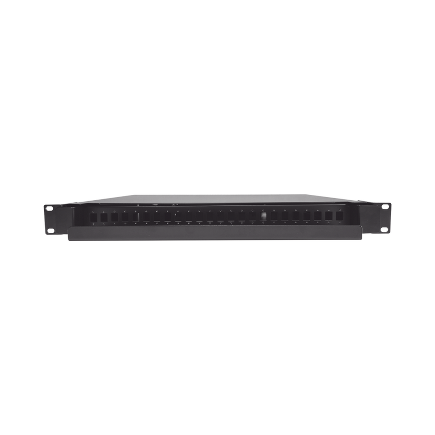 Distribuidor de Fibra Óptica Deslizable, Vacío, 19 Pulgadas (48.26 cm), Acepta 24 Adaptadores LC Duplex o LC Simplex o 24 SC Simplex, 1U