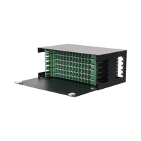 Distribuidor de Fibra Óptica con Bandejas Deslizables, Vacío, 19 Pulgadas, Acepta 72 Adaptadores LC Duplex o LC Simplex o 72 SC Simplex, 4U