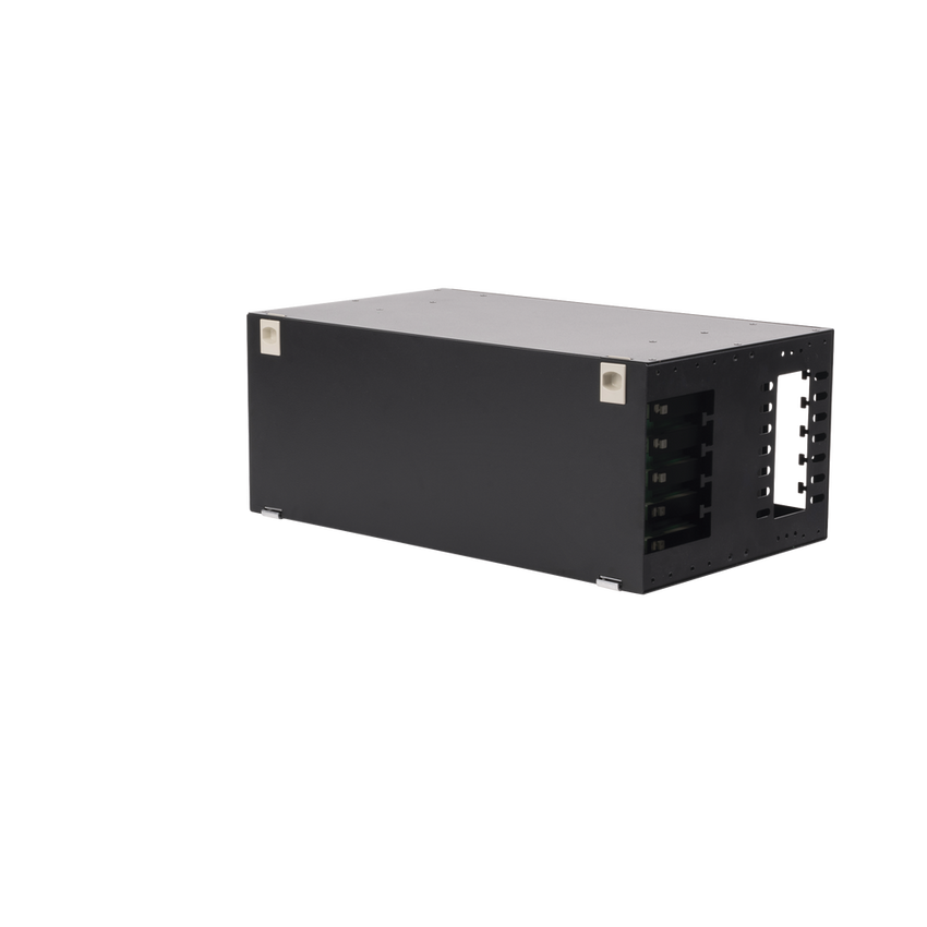 Distribuidor de Fibra Óptica con Bandejas Deslizables, Vacío, 19 Pulgadas, Acepta 72 Adaptadores LC Duplex o LC Simplex o 72 SC Simplex, 4U