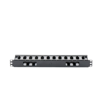 Organizador de Cables Horizontal de 1U para Rack de 19", Fabricado en Polímero Resistente a Deformaciones y Rayones