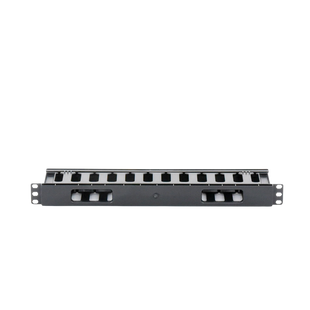 Organizador de Cables Horizontal de 1U para Rack de 19", Fabricado en Polímero Resistente a Deformaciones y Rayones