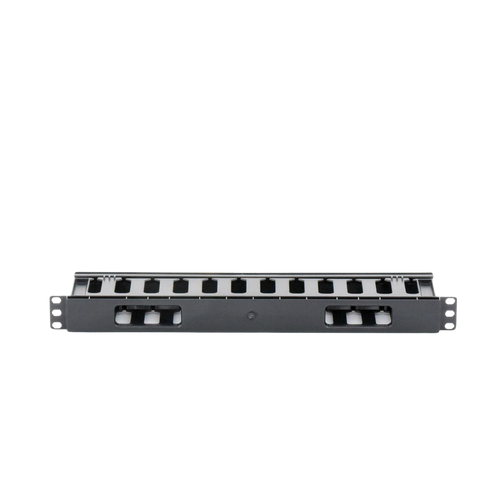 Organizador de Cables Horizontal de 1U para Rack de 19", Fabricado en Polímero Resistente a Deformaciones y Rayones
