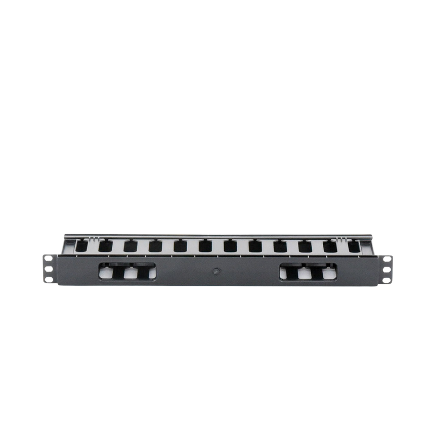 Organizador de Cables Horizontal de 1U para Rack de 19", Fabricado en Polímero Resistente a Deformaciones y Rayones