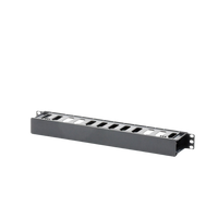 Organizador de Cables Horizontal de 1U para Rack de 19", Fabricado en Polímero Resistente a Deformaciones y Rayones