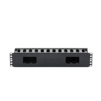 Organizador de Cables Horizontal de 2U para Rack de 19", Fabricado en Polímero Resistente a Deformaciones y Rayones