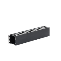 Organizador de Cables Horizontal de 2U para Rack de 19", Fabricado en Polímero Resistente a Deformaciones y Rayones