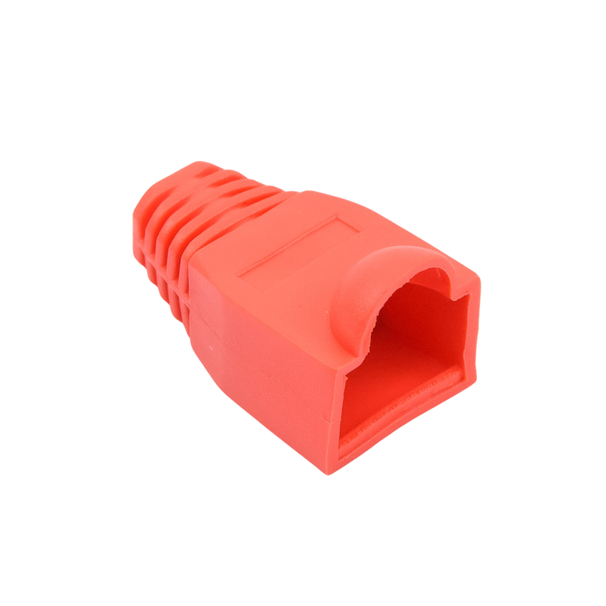 Bota Plástica para Protección de Plug RJ45, Color Rojo