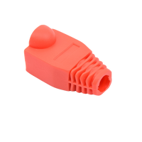 Bota Plástica para Protección de Plug RJ45, Color Rojo